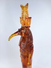 ANTIQUE ANCIENT EGYPTIAN AMBER Percious Big Statue God Thoth Good Hieroglyphic picture