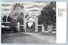 Seattle Washington WA Postcard Entrance To Woodland Park Scene c1905's Antique picture