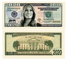 Melania Trump 2020 Dollar Bill Presidential MAGA Novelty Funny Money with Holder picture