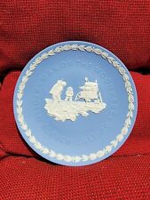 RARE AUTHENTIC Wedgwood Jasper Porcelain: Man on the Moon Plate. MINT CONDITION picture