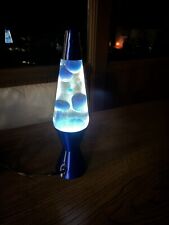 vintage lava lamp blue with blue base and top picture