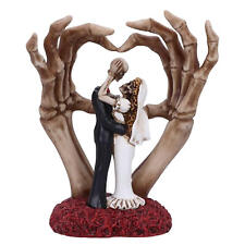 Wedding Skeleton Statue Love Never Dies Bride Groom Couple Figurine Ornament picture
