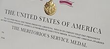 Original US Army Meritorious Service Medal Certificate (Original Issue). picture