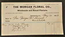 1909 The Morgan Floral Co Billhead Receipt Henderson, KY picture