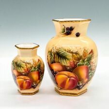 Pair of  AYNSLEY FINE BONE CHINA VASES, ORCHARD GOLD Vases picture