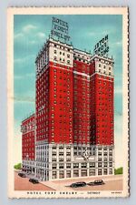 Detroit MI-Michigan, Hotel Fort Shelby, Advertising, Antique Vintage Postcard picture