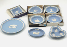 Wedgwood Pale Blue Jasperware Lot Of 8 Sweet Dishes & Ashtray & Plate picture