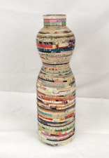 Recycled paper vase Magazine Newspaper 12.25 Inches picture