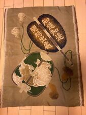 Vintage Japanese Old Silk Cloth Japan SUMO Gyoji Gunbai 68cm/26.8