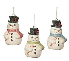 Bethany Lowe Christmas Holly Jolly Snowman ornaments tf9121 3 styles picture