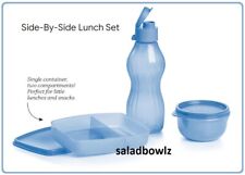 TUPPERWARE New SIDE-BY-SIDE LUNCH SET Divided Container Idea'l Litl Bowl Eco Bot picture