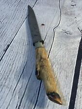 Vintage German Deer Foot Handle High-Quality Blade Hunting Hoof Knife- RARE-NICE picture