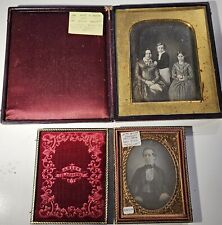 Two Rare Daguerreotypes New York Merchant and Family 1840s 1850s picture