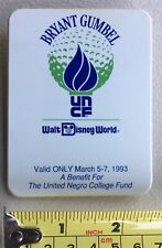 Rare 1993 Walt Disney World Brian Gumbel The United Negro College Fund Badge Pin picture