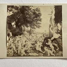 Antique CDV Filler Photograph The Worship Of Venus Titian Masterpiece Art picture