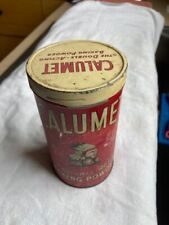 Calumet Baking Powder Tin Indian 1 lb Vintage Can with Lid picture