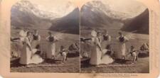 1898 Charms Of Sulden-Thal Tyrol Austria Underwood Stereoscope Stereoview Photo picture