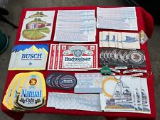 Vintage Lot NOS Beer Decals, Coasters, Openers, Olympics, NASCAR Budweiser Busch picture
