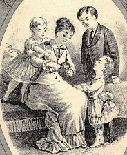 1870s-80s Brown's Iron Bitters Quack Medicine Baltimore MD Mom Giving To Kids picture