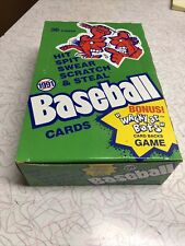 Unopened Box Confex Hit Spit Swear Scratch & Steal Goof Baseball Cards 1991 picture
