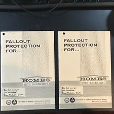 1967 Fallout Protection For Homes w/ Basements Booklets - Lot of 2 - Letter picture