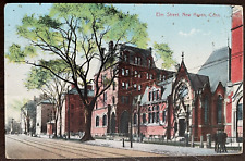 Postcard New Haven Connecticut Elm Street Postmarked 1921 picture