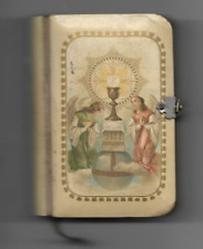 Vintage 1904 Catholic Key of Heaven Celluloid Cover First Communion Prayer Book picture