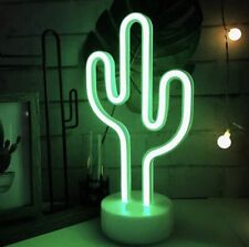 Green Cactus Neon Light Signs LED Cactus Neon Lights Night Lights Battery or Usb picture