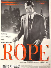 1948 Original Esquire Art RARE Advertisement ROPE Alfred Hitchcock Jimmy Stewart picture