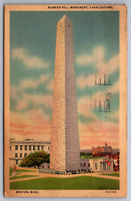 Postcard Bunker Hill Monument Charlestown Massachusetts  B 24 picture