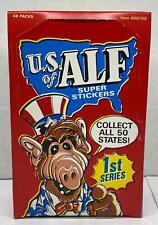 1987 US U.S. of Alf Super Stickers Card Box 1st Series 48 packs Zoot Italy picture
