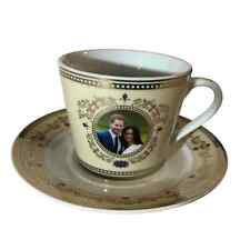 Celebratory Prince Harry and Meghan Markle Wedding Teacup and Saucer, Elgate, UK picture