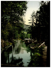 Wales. Llangollen. Canal Walk. Vintage Photochrome by P.Z, Photochrome Zu picture
