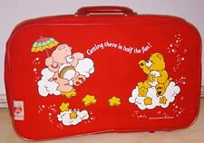 Vintage 1983 Care Bears American Greetings Red Suitcase Luggage Bag picture