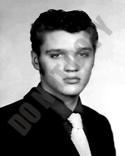Early 1950's Very Young Elvis Presley Wearing Suit and Tie Agency -B- 8x10 Photo picture