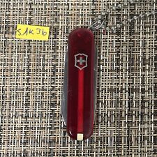 Victorinox SAK 58mm Classic SD With Translucent Red Scales- NICE- SAK36 picture