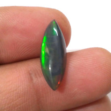 100% Natural Rare Ethiopian Black Opal Cabochon Marquise 2.80 Crt Loose Gemstone picture