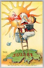 WE HOPE YOU TOO HAVE A PLACE IN THE SUN ARTIST MINOUVIS GJG VINTAGE POSTCARD picture