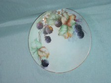Vintage J.P.L. Jean Pouyat Limoges Hand Painted Leaves & Berries Plate picture
