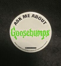 Vintage Goosebumps Ask Me About Goosebumps Promotional Pin 1990s picture