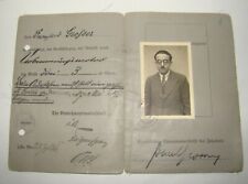 RARE Jewish Judaica 1937 B. Grosser Germany Delasem Genoa Licence WW2 Refugee picture
