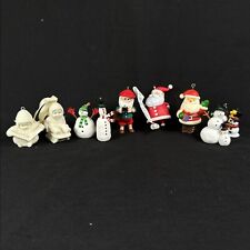 Hallmark Ornament Lot of 7 Santas & Snowmans + Two Snowbabies Christmas picture