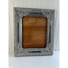 Vintage Antique Very Heavy Picture Silver FrameWooden19