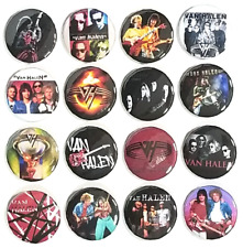 Van Halen Sammy Hagar Classic Rock 80's Hair Band Buttons Pins 1