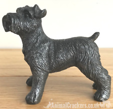 Silver effect Schnauzer Ornament Sculpture Figurine Decoration dog lover gift picture