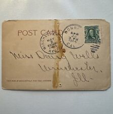 1 Cent 1905 Ben Franklin Postcard Cancelled picture