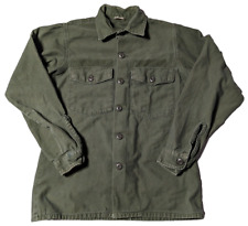 VTG 1971 Vietnam US Army OG-107 Sateen Shirt Men 14 1/2 X33  NSN 8405-781-8946 picture