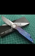 TWO SUN KNIVES TS-308 TC4 TITANIUM M390 Color US SELLER FAST SHIPPING picture