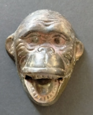 Vintage Salvaged Brass Monkey Head #3 3.5