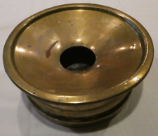 Antique circa 1900 Brass Spittoon With Lift Off Lid 10